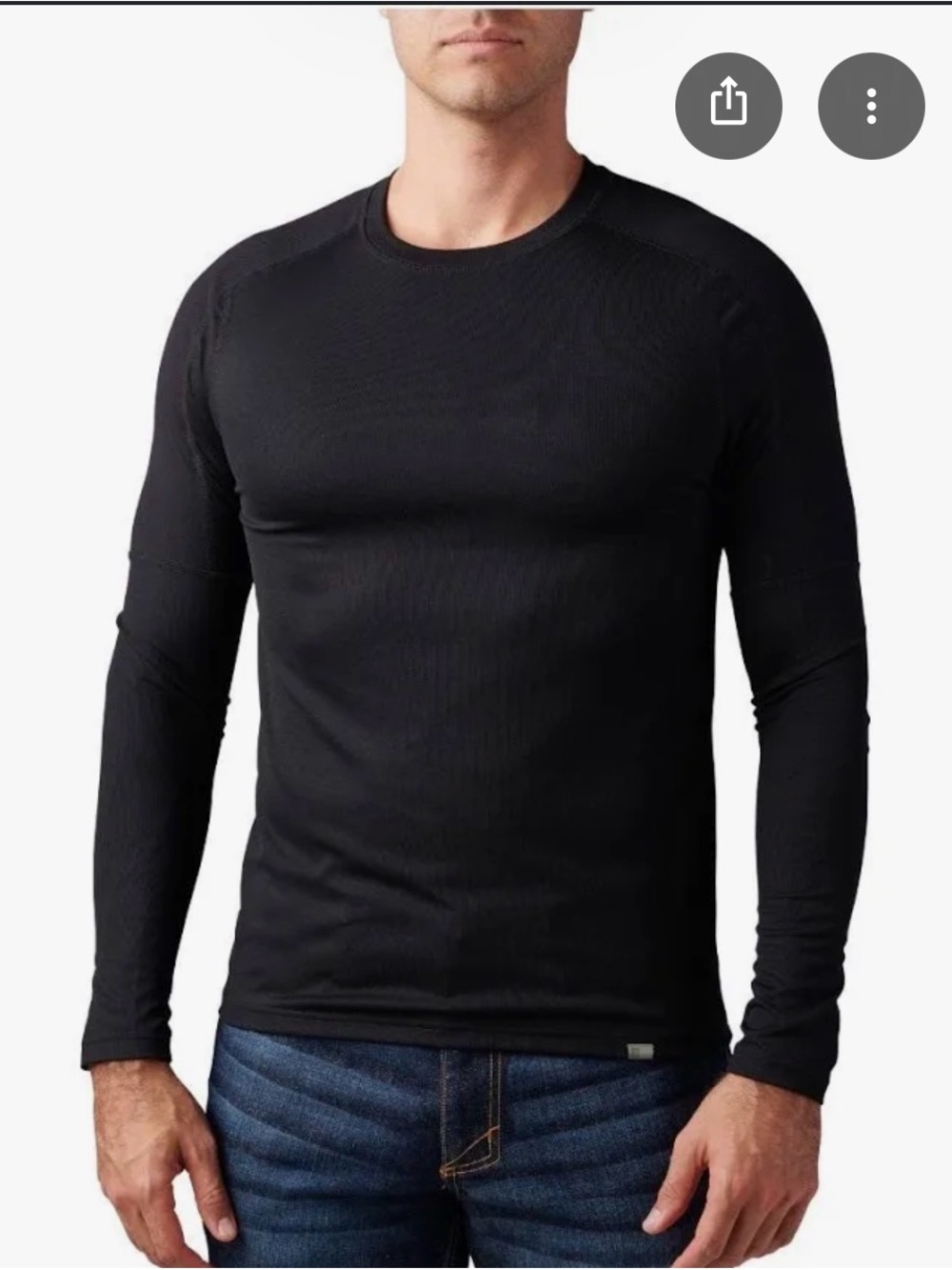 5.11 Tactical Black Long Sleeve Crew Neck Shirt